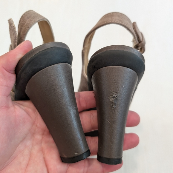 GEOX Respira women's peep toe sling-back heeled booties sandals - Picture 5 of 14